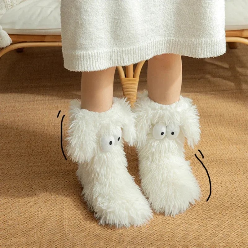 ✨⏳Last Day Promotion💕Women's Plush Slippers Socks Floor Socks Winter Home Indoor Thickened Fleece-Lined Anti-Slip Adult Women's Plush Snow Socks Shoe Covers