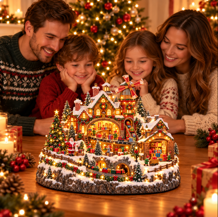 🔥 LAST DAY 50% OFF 🔥 Animated Holiday Train & Ice Rink Scene