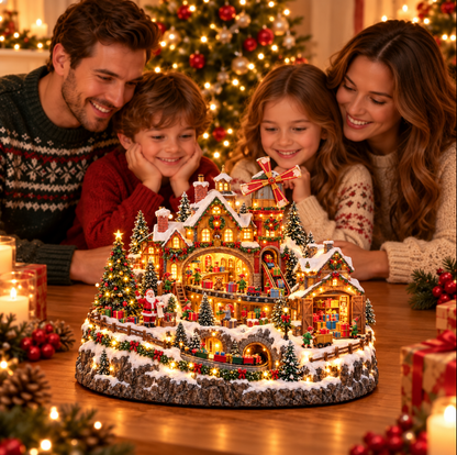 🔥 LAST DAY 50% OFF 🔥 Animated Holiday Train & Ice Rink Scene
