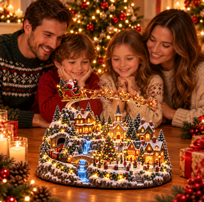 🔥 LAST DAY 50% OFF 🔥 Animated Holiday Train & Ice Rink Scene