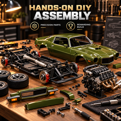 🎁Last Day 49% OFF🏁🚗 DIY Classic Muscle Car Model Kit – Build & Display