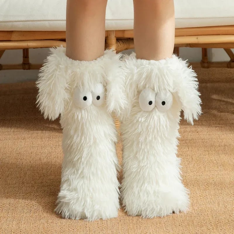 ✨⏳Last Day Promotion💕Women's Plush Slippers Socks Floor Socks Winter Home Indoor Thickened Fleece-Lined Anti-Slip Adult Women's Plush Snow Socks Shoe Covers