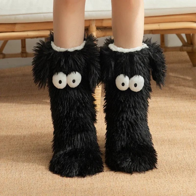 ✨⏳Last Day Promotion💕Women's Plush Slippers Socks Floor Socks Winter Home Indoor Thickened Fleece-Lined Anti-Slip Adult Women's Plush Snow Socks Shoe Covers