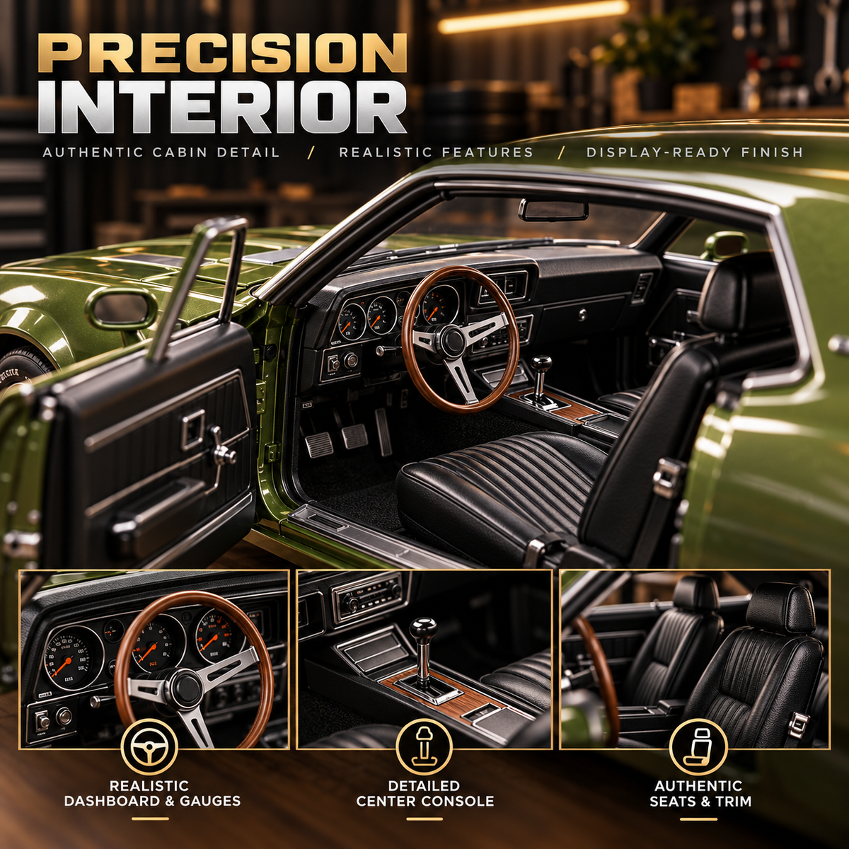 🎁Last Day 49% OFF🏁🚗 DIY Classic Muscle Car Model Kit – Build & Display