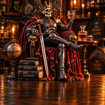 💀🔥 Bad to the Bone – 6 Dark Humor Skeleton Collectibles for Men, Man Cave Decor & Unique Gifts 🎁