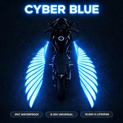 🔥 LAST DAY 49% OFF 🏍️ IP67 Waterproof & Dustproof Angel Wing Motorcycle LED Projector Lights (1 Pair)🥳