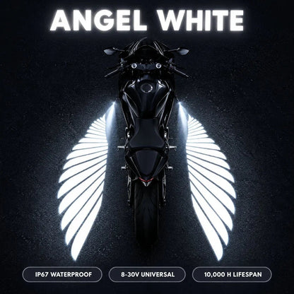 🔥 LAST DAY 49% OFF 🏍️ IP67 Waterproof & Dustproof Angel Wing Motorcycle LED Projector Lights (1 Pair)🥳