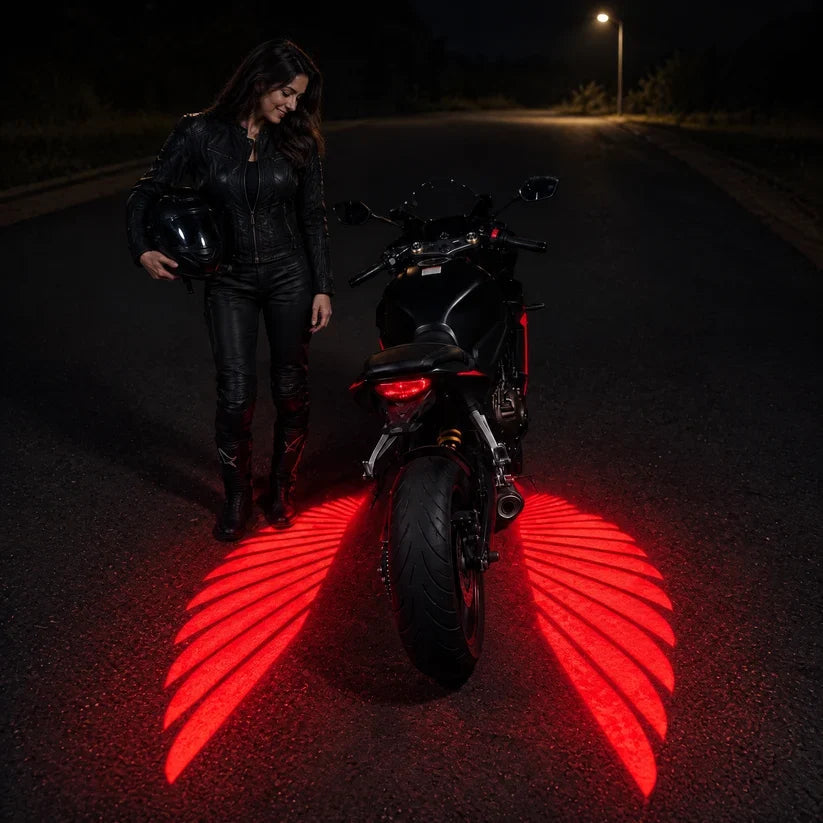🔥 LAST DAY 49% OFF 🏍️ IP67 Waterproof & Dustproof Angel Wing Motorcycle LED Projector Lights (1 Pair)🥳