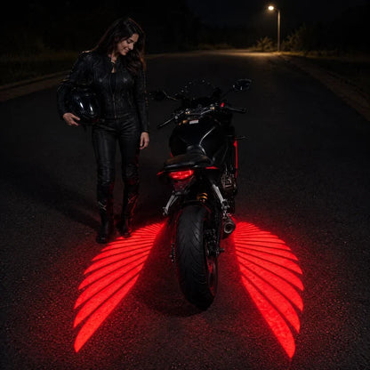 🔥 LAST DAY 49% OFF 🏍️ IP67 Waterproof & Dustproof Angel Wing Motorcycle LED Projector Lights (1 Pair)🥳