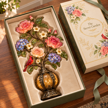🎁Last Day 49% OFF🔥🌹✨ Eternal Bloom – Vintage Rose & Cardinal Table Lamp
