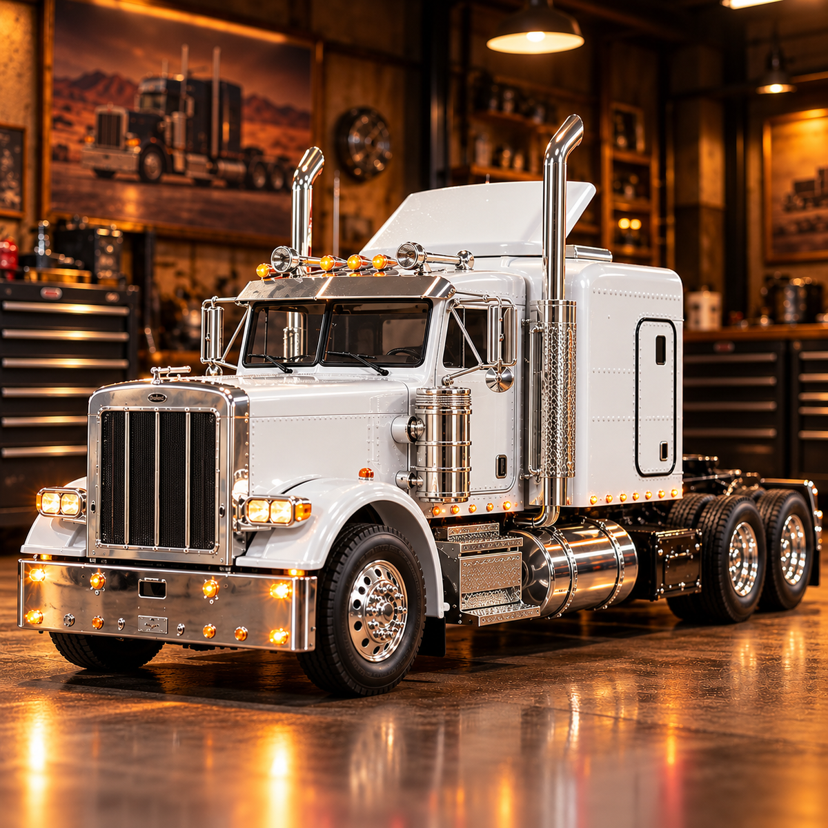 🎁Last Day 49% OFF🔥🚛 Candy Apple Red American Truck Model Kit – Build Your Own Classic Semi Truck