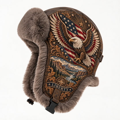 🎁Last Day 49% OFF🔥❄️🦅 Wings of Liberty Plush-Lined Winter Trapper Hat