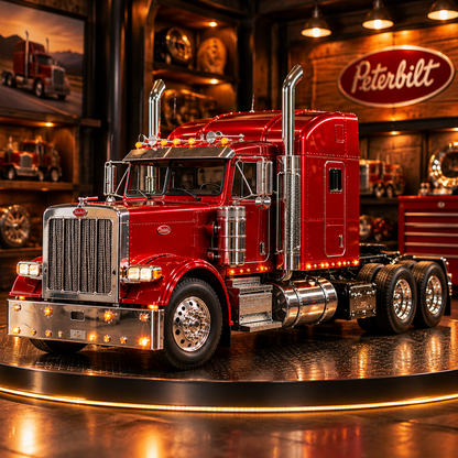🎁Last Day 49% OFF🔥🚛 Candy Apple Red American Truck Model Kit – Build Your Own Classic Semi Truck