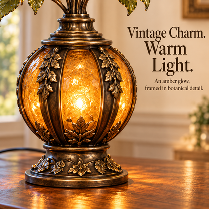 🎁Last Day 49% OFF🔥🌹✨ Eternal Bloom – Vintage Rose & Cardinal Table Lamp